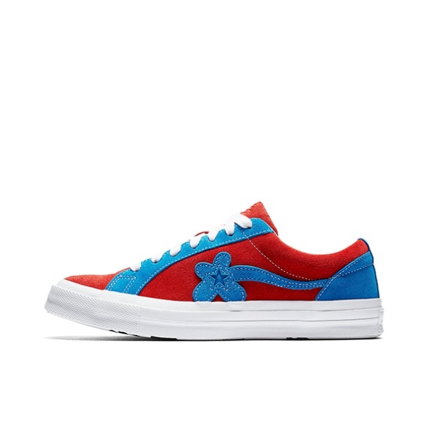 推荐商品：Converse/匡威 One Star 翻毛皮 防滑 复古 星星鞋 板鞋 Tyler the Creator Golf Le Fleur Red Blue Golf le Fleur联名/红蓝花朵
