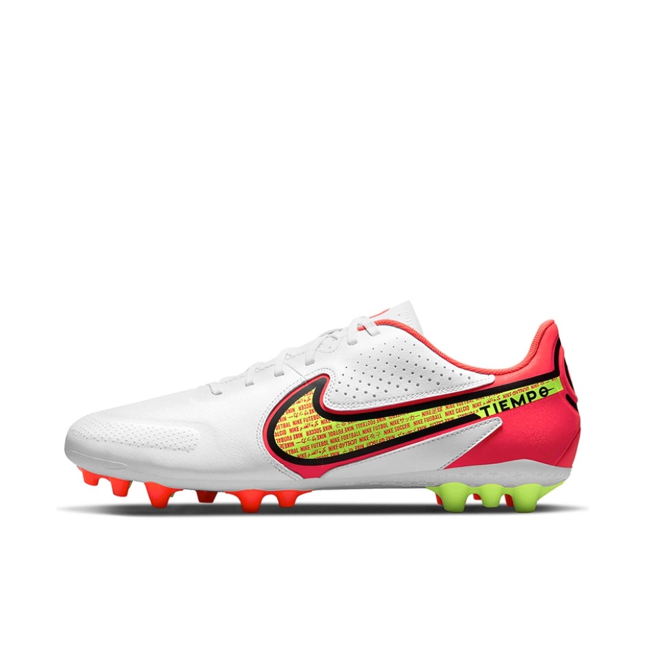 推荐商品：Nike Tiempo Legend 9 Academy AG 入门 胶质短钉 人造草地 抗冲击防滑耐磨圆头 足球鞋 白色/黄色