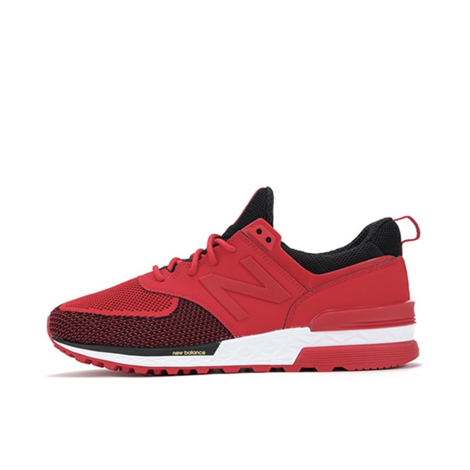 推荐商品：New Balance 574S 网布 潮流复古 减震 防滑耐磨 舒适透气 织物 合成革 支撑 生活 运动休闲鞋 Red/Black 红黑