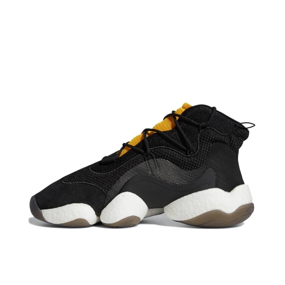 推荐商品：adidas Crazy BYW Boost 篮球鞋 潮流百搭实战舒适透气防滑耐磨轻便 Core Black/Bold Gold 黑白金