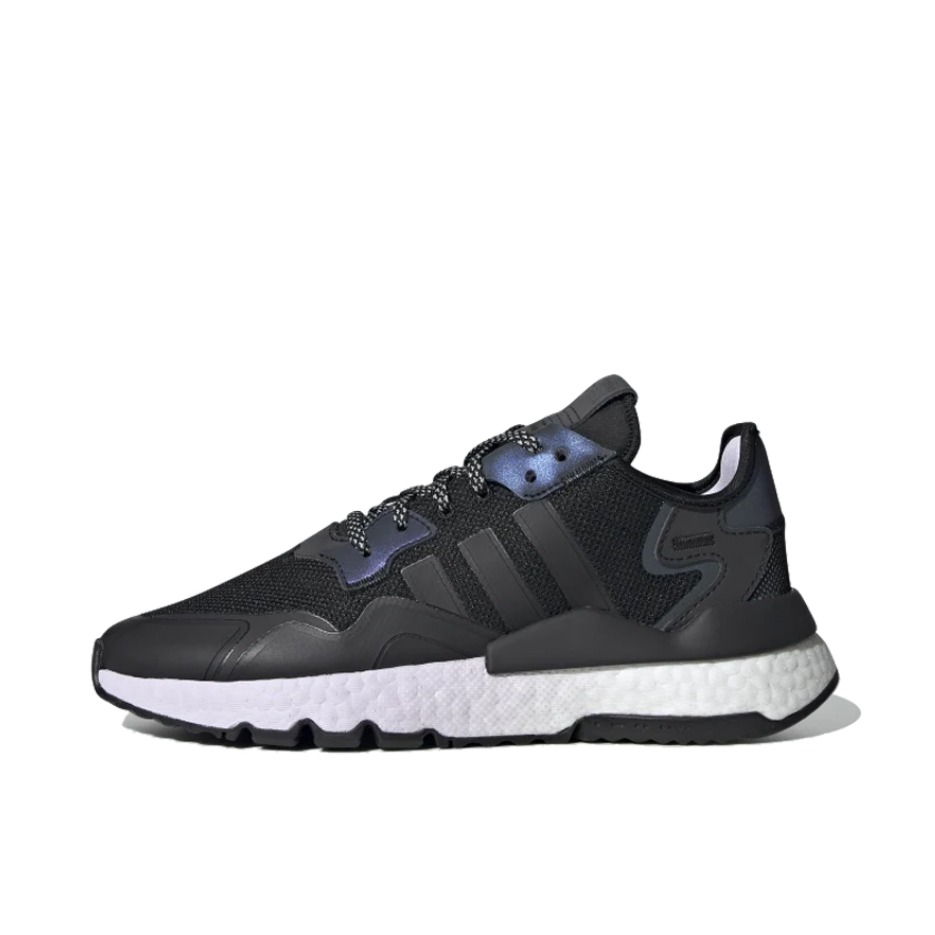 推荐商品：adidas Originals Nite Jogger BOOST 透气 防滑 支撑 中底 复古 运动休闲鞋 Black/Purple Tint  黑色/炫彩紫