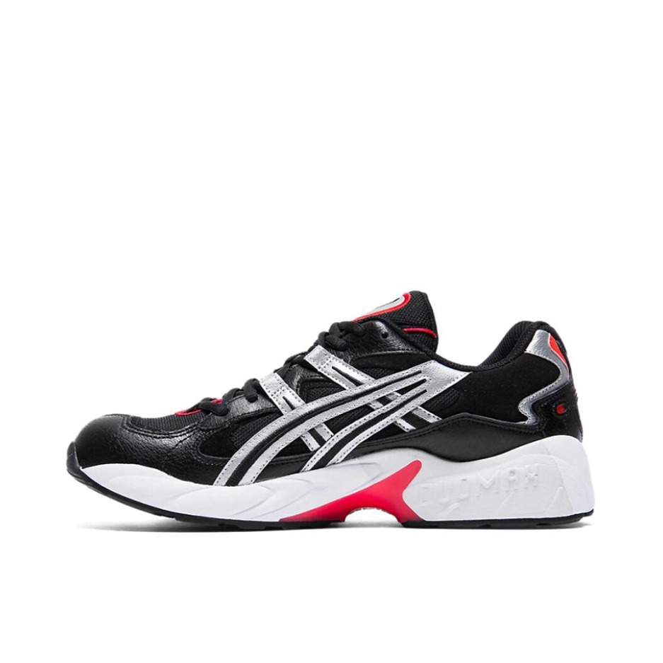 推荐商品：Asics/亚瑟士 Gel-Kayano 5 防滑耐磨 舒适透气 缓震支撑 马拉松 合成革 复古百搭 织物 跑鞋 黑色/银色/红色