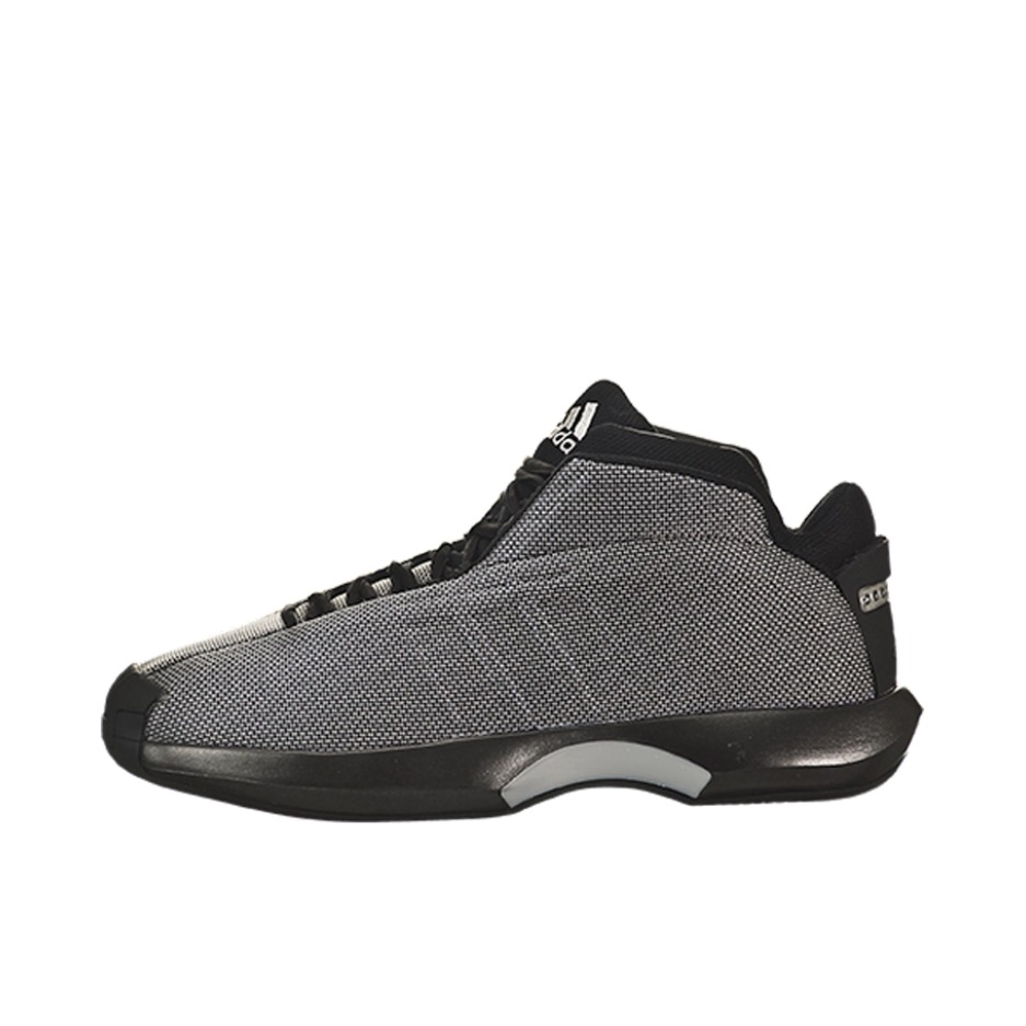 推荐商品：adidas Crazy 1 篮球鞋 复古防滑耐磨实战缓震轻便舒适 Black/Black-Metallic Silver 灰黑