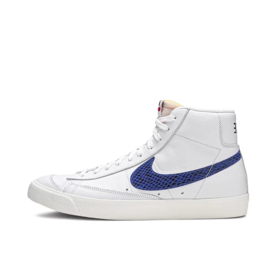 推荐商品：Nike Blazer 板鞋 经典复古防滑舒适百搭 White/Blue/Red 白色/蓝红蛇纹
