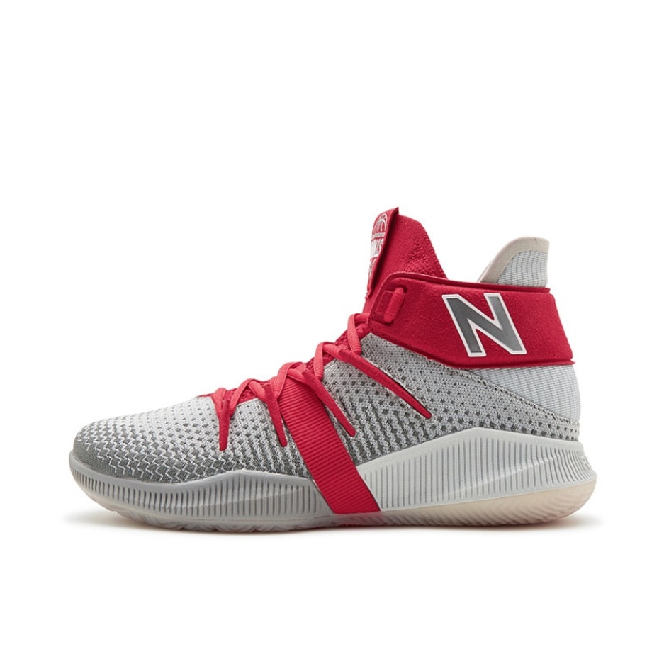 推荐商品：New Balance OMN1S 篮球鞋 防滑耐磨减震舒适透气实战织物复古 灰色/红色