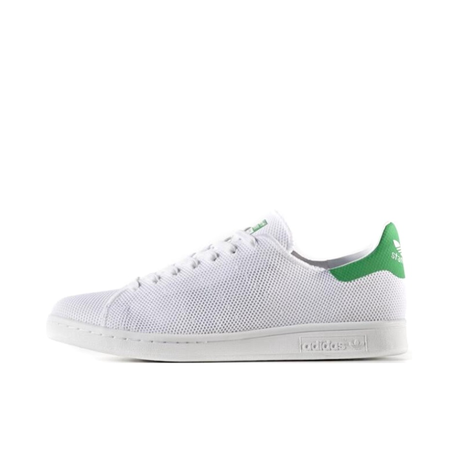 推荐商品：adidas Originals Stan Smith 板鞋 减震透气轻便低帮包裹性 White/Green 网眼绿尾