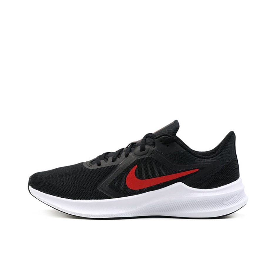 推荐商品：Nike Downshifter 1 跑鞋 网面透气耐磨缓震轻便防滑舒适支撑合成革织物运动 Black Red 黑色/红色