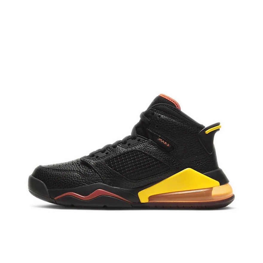 推荐商品：Air Jordan Mars 270 运动休闲鞋 复古时尚舒适减震防滑耐磨实战气垫网布织物 Black/Red/Yellow GS/黑色/红色/黄色
