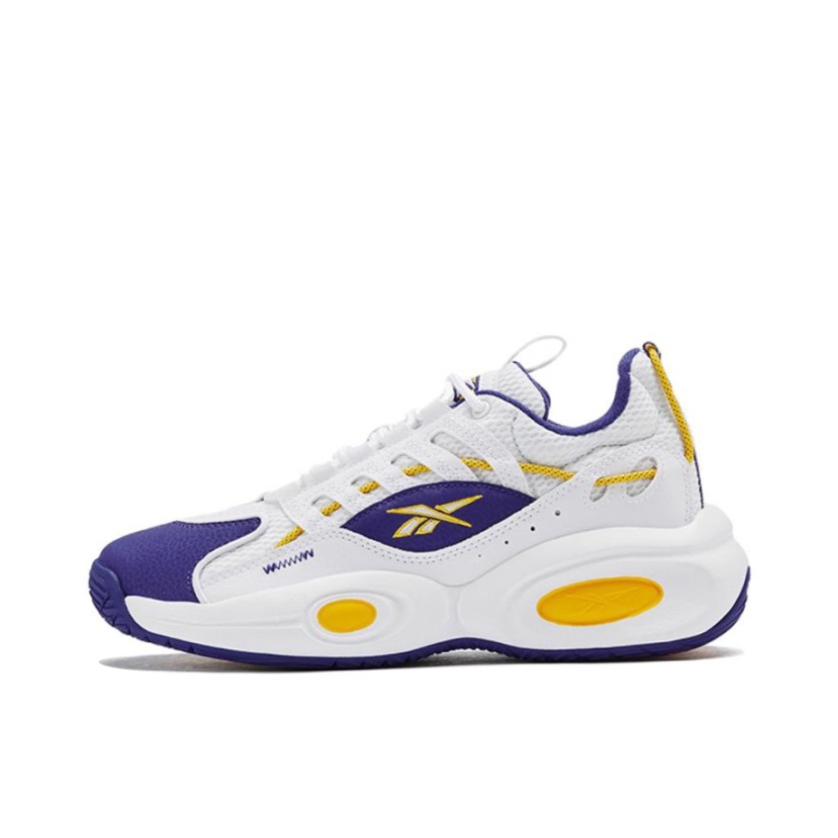 推荐商品：Reebok/锐步 Soultion Mid 耐磨 支撑 包裹性 织物 实战 篮球鞋 白色/紫色