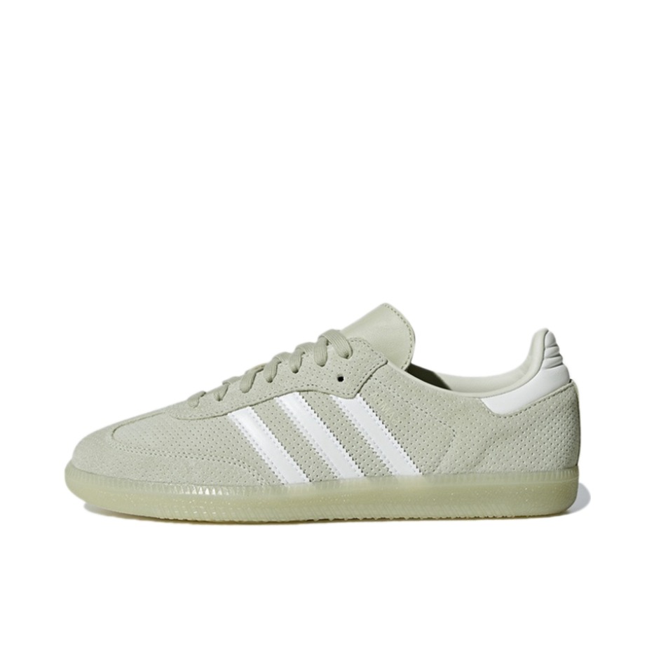 推荐商品：adidas Originals Samba OG T头鞋 板鞋 经典复古舒适百搭耐磨合成革圆头薄底贴合 Aero Green/White 薄荷绿
