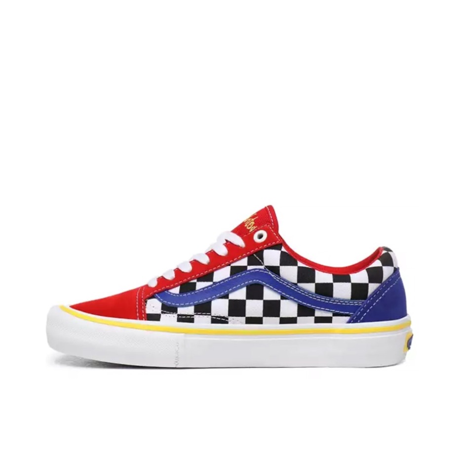 推荐商品：Vans/范斯 Old Skool 滑板鞋 板鞋 轻便防滑复古舒适经典 蓝红