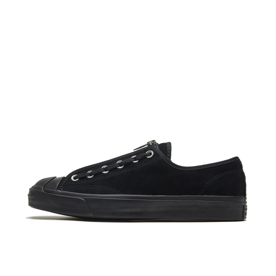 推荐商品：Converse/匡威 Jack Purcell 帆布鞋 圆头防滑耐磨减震轻便复古日常百搭 拉链/黑色