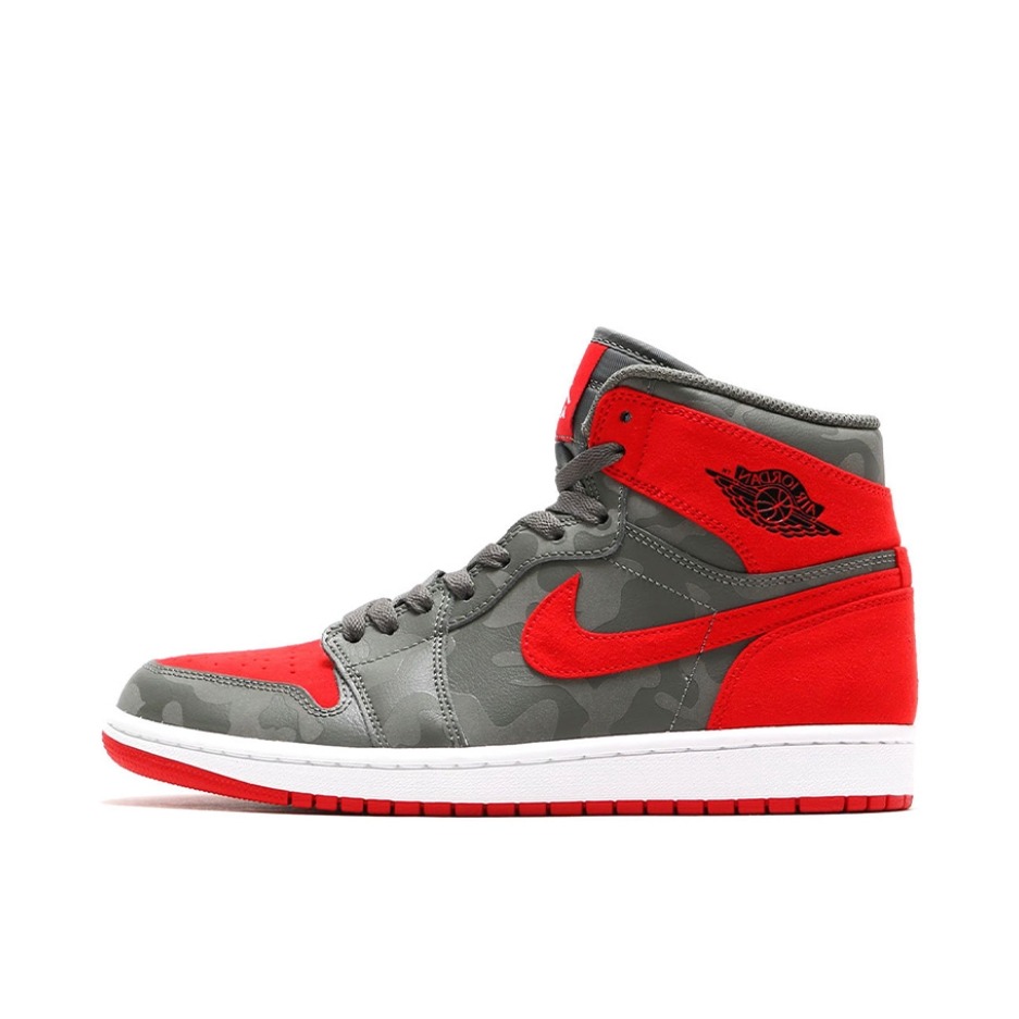 推荐商品：Air Jordan 1 板鞋 运动休闲鞋 复古潮流支撑合成革 Camo 3M Bred 高帮/红迷彩