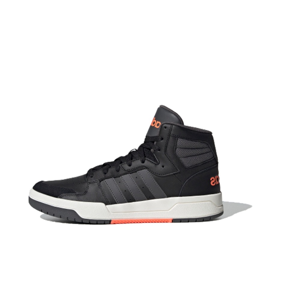 推荐商品：adidas neo Entrap 板鞋 防滑耐磨舒适透气复古防水美式校园风少年感圆头平跟 Black/Grey/Orange 黑灰橙
