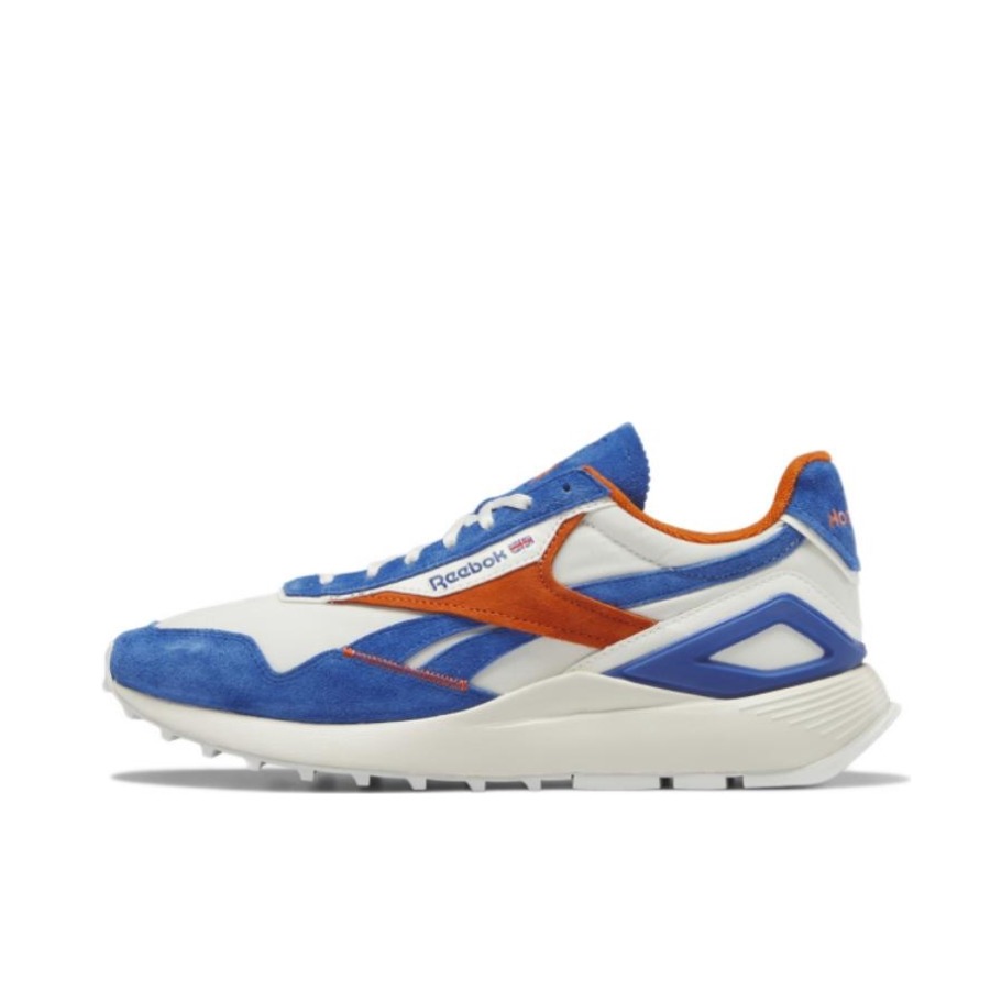推荐商品：Reebok/锐步 Classic Leather Legacy AZ 跑鞋 复古休闲防滑耐磨舒适透气织物运动圆头减震轻便 dibang/蓝色/白色