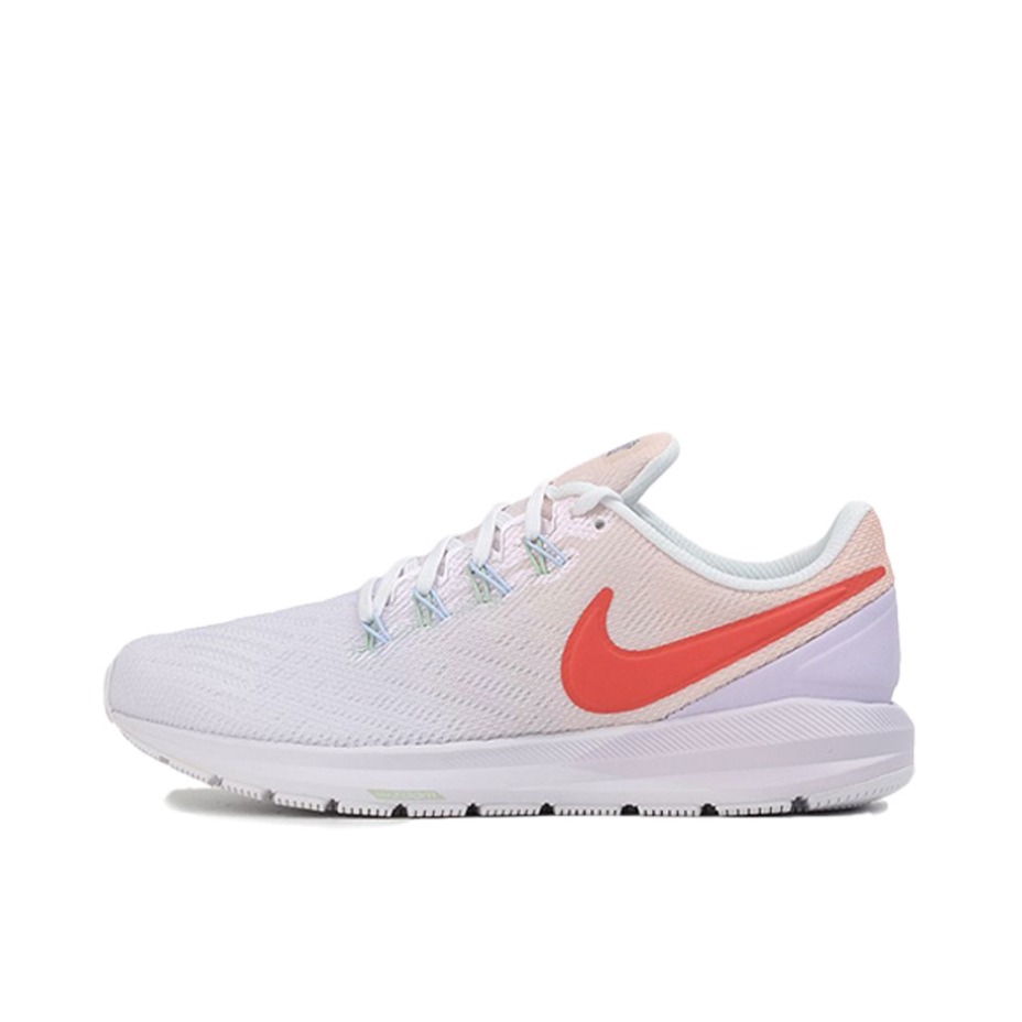 推荐商品：Nike Air Zoom Structure 22 跑鞋 运动休闲复古时尚舒适气垫缓震防滑轻便耐磨合成革 White/Pink 白/粉