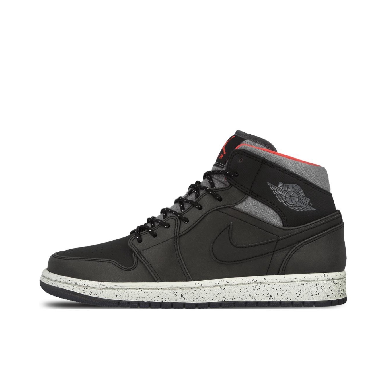 推荐商品：Air Jordan 1 板鞋 运动休闲鞋 复古潮流支撑合成革 Mid Holiday 中帮/黑水泥
