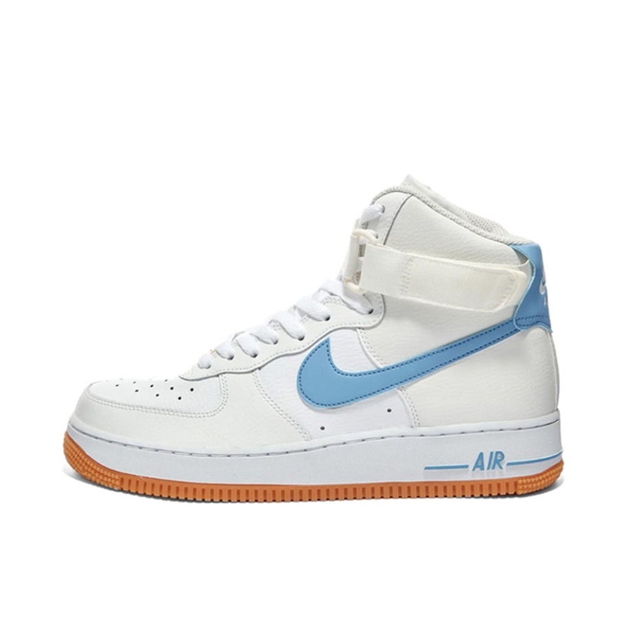 推荐商品：Nike Air Force 1 空军一号 板鞋 轻便舒适百搭耐磨防滑复古 High White/Half Blue/Gum 高帮/白色/浅蓝/生胶底