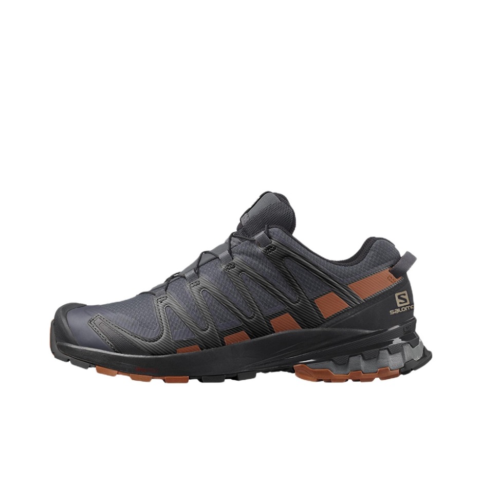 推荐商品：Salomon/萨洛蒙 XA Pro 3D V8 户外休闲鞋 防水透气稳定耐磨防滑越野网布圆头回弹合成革 乌木色