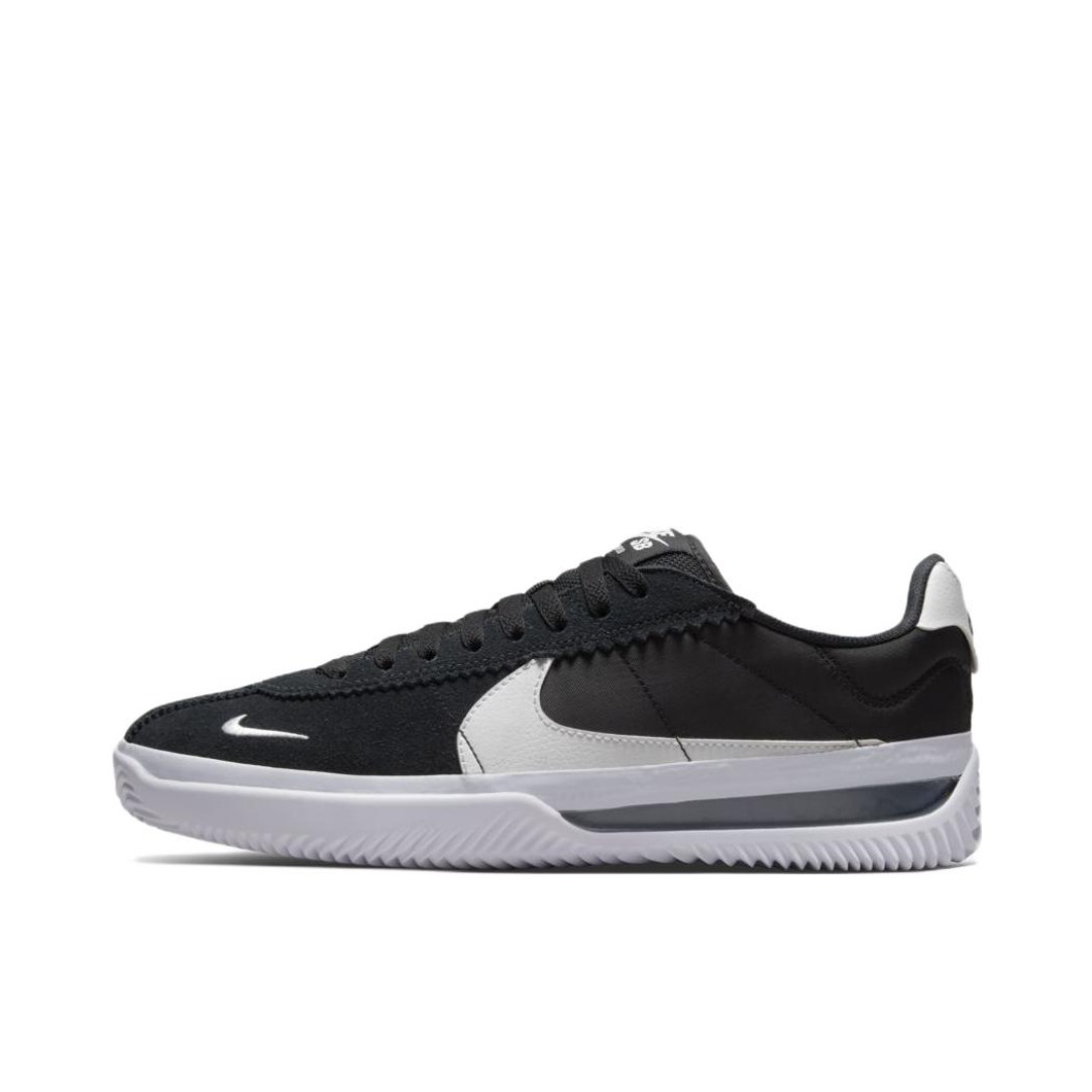 推荐商品：Nike BRSB 运动休闲鞋 潮流复古轻便透气缓震耐磨防滑织物翻毛皮 黑色