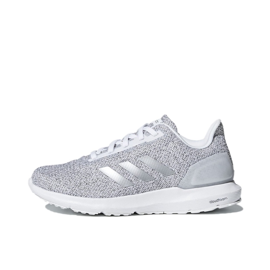 推荐商品：adidas Cosmic 2 跑鞋 轻便缓震防滑耐磨网面透气织物复古 Grey/Ftwr White 浅灰白