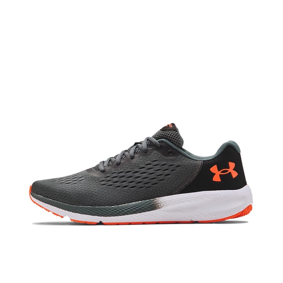推荐商品：Under Armour/安德玛 Charged Pursuit 2 健身训练 透气软底 轻便缓震 防滑耐磨 织物 运动 跑鞋 灰色/橙色/白色