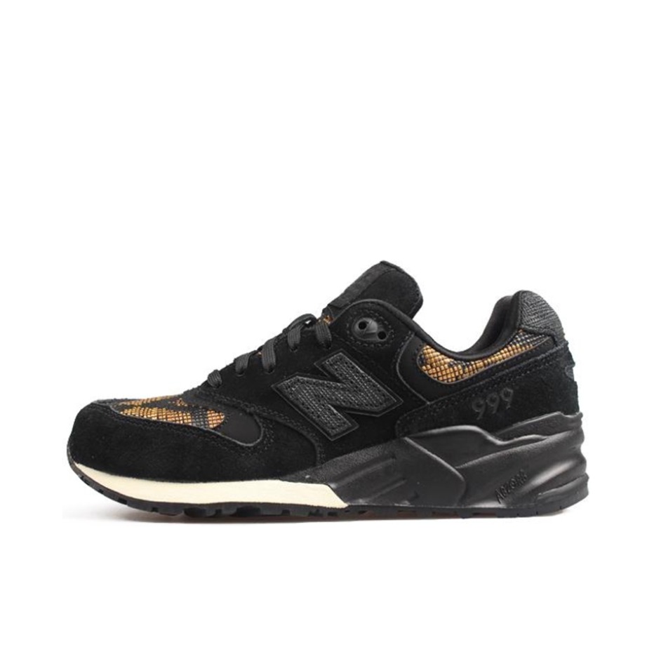 推荐商品：New Balance 999 跑鞋 减震防滑轻便透气耐磨复古经典合成革织物低帮 女款/黑色/黄色