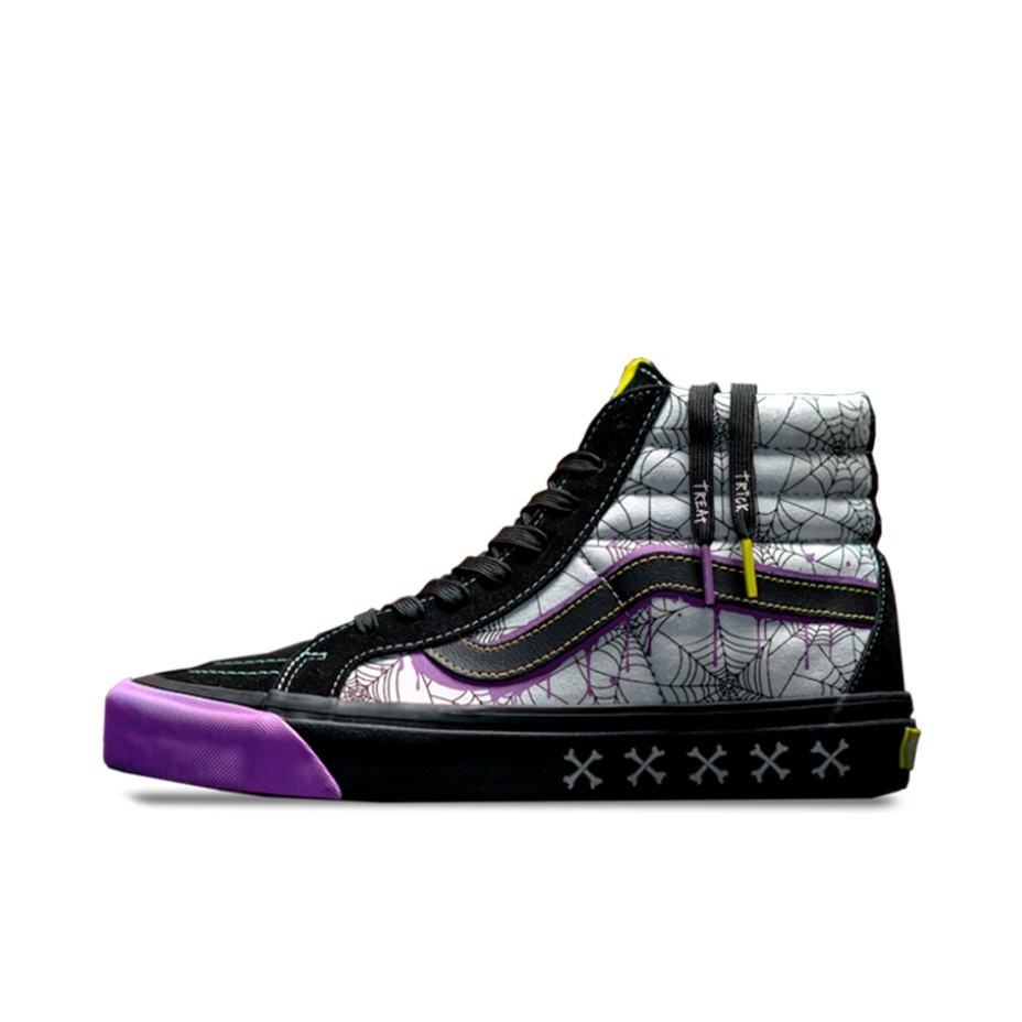 推荐商品：Vans/范斯 SK8-Hi 板鞋 潮流经典拼接复古街头厚底 Purple 安纳海姆/万圣节