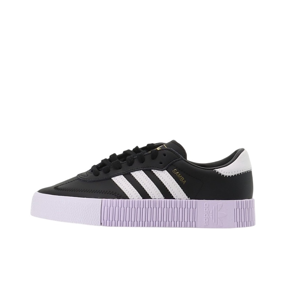 推荐商品：adidas Originals Sambarose 板鞋 防滑耐磨复古运动防水包裹性 黑白紫