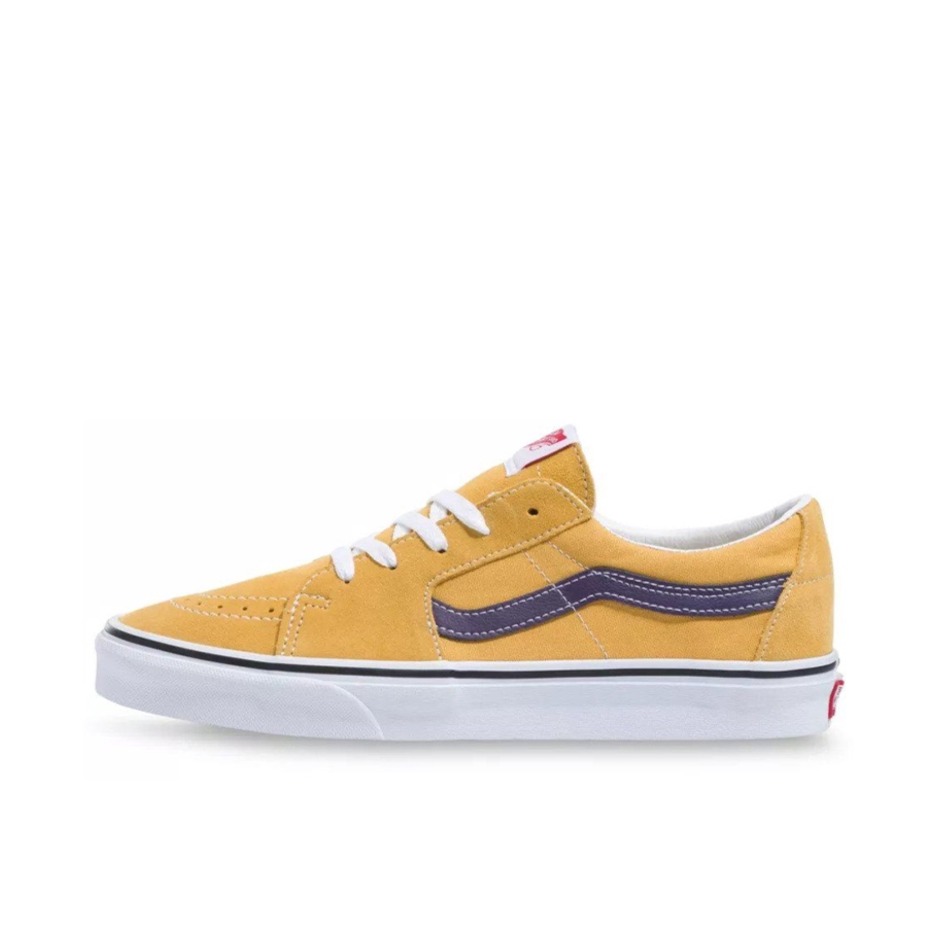 推荐商品：Vans/范斯 SK8-Low 板鞋 防滑耐磨舒适减震潮流拼接百搭休闲复古风帅气高街运动简约风薄底 黄色/黑色