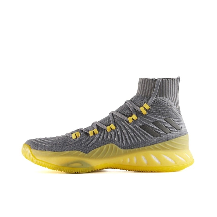 推荐商品：adidas Crazy Explosive 2017 篮球鞋 防滑耐磨舒适透气轻便百搭实战运动织物 Grey/Yellow/Black 灰色/黄色