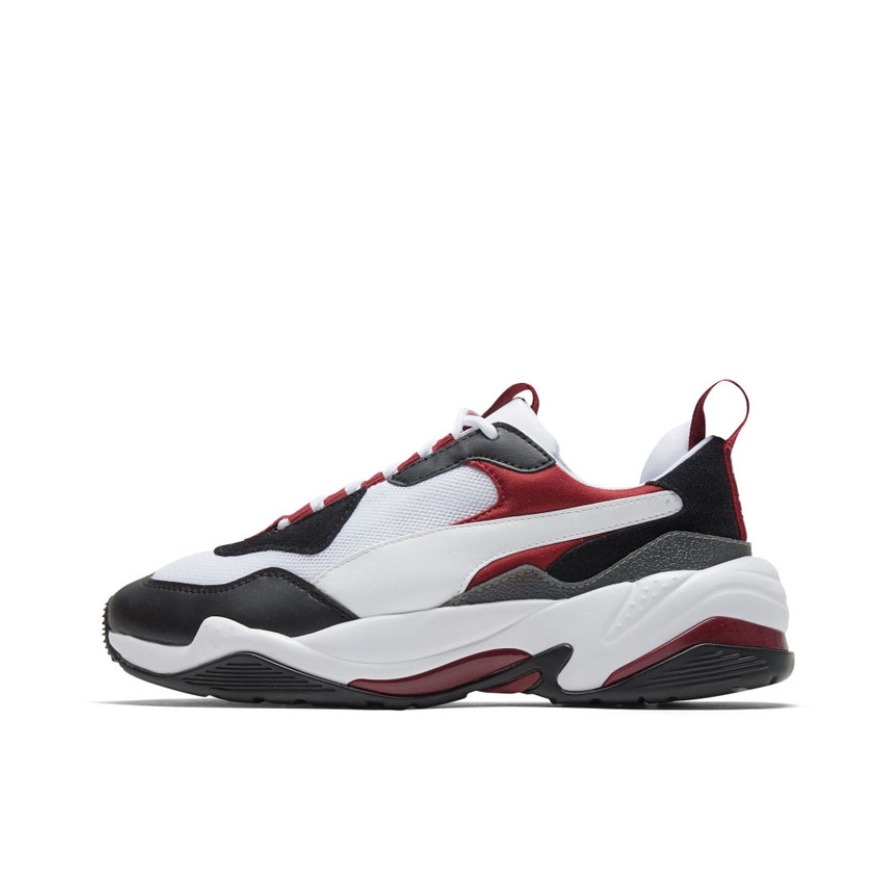 推荐商品：Puma/彪马 Thunder 运动休闲鞋 时尚复古防滑耐磨透气厚底圆头 White/Red/ 白红蓝