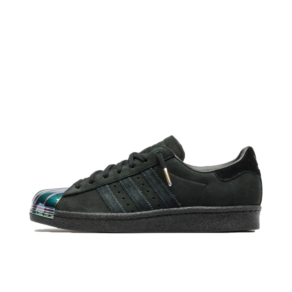 推荐商品：adidas Superstar 80s 板鞋 贝壳头复古防滑耐磨防水减震运动 Black Metal Toe 黑镭射