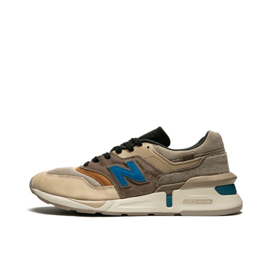 推荐商品：New Balance 997.5 跑鞋 防滑耐磨网布透气减震轻便复古时尚 Brown/Beige KITH三方联名/棕蓝