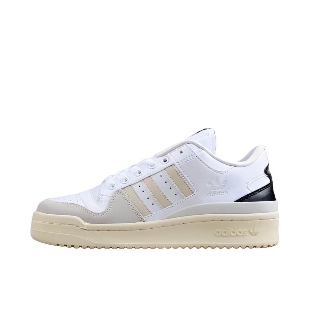 推荐商品：adidas Originals Forum 板鞋 轻便复古防滑时尚魔术贴篮球风薄底包裹性 KITH联名/白色/米黄色