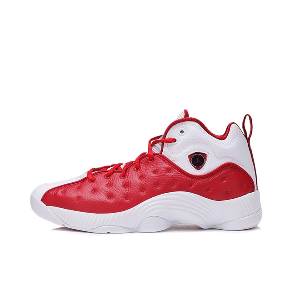 推荐商品：Jordan Jumpman Team 2 实战训练 缓震耐磨 防滑 复古 织物 篮球鞋 Gym Red White 白红