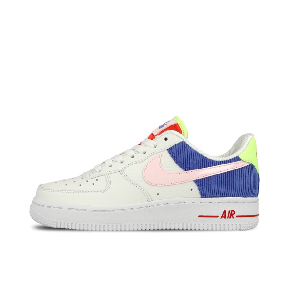 推荐商品：Nike Air Force 1 空军一号 板鞋 轻便舒适百搭耐磨防滑复古 Panache Pack Sail Pink Blue 灯芯绒