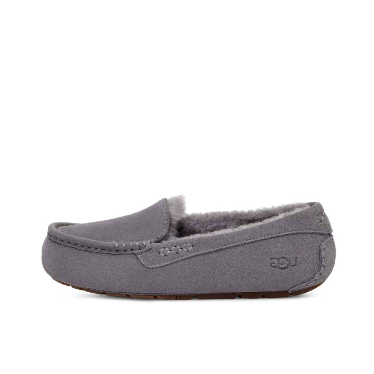 推荐商品：UGG Ansley 舒适 百搭 加绒 平底 浅口圆头 懒人 豆豆鞋 时尚轻便 乐福鞋 休闲鞋 灯塔灰
