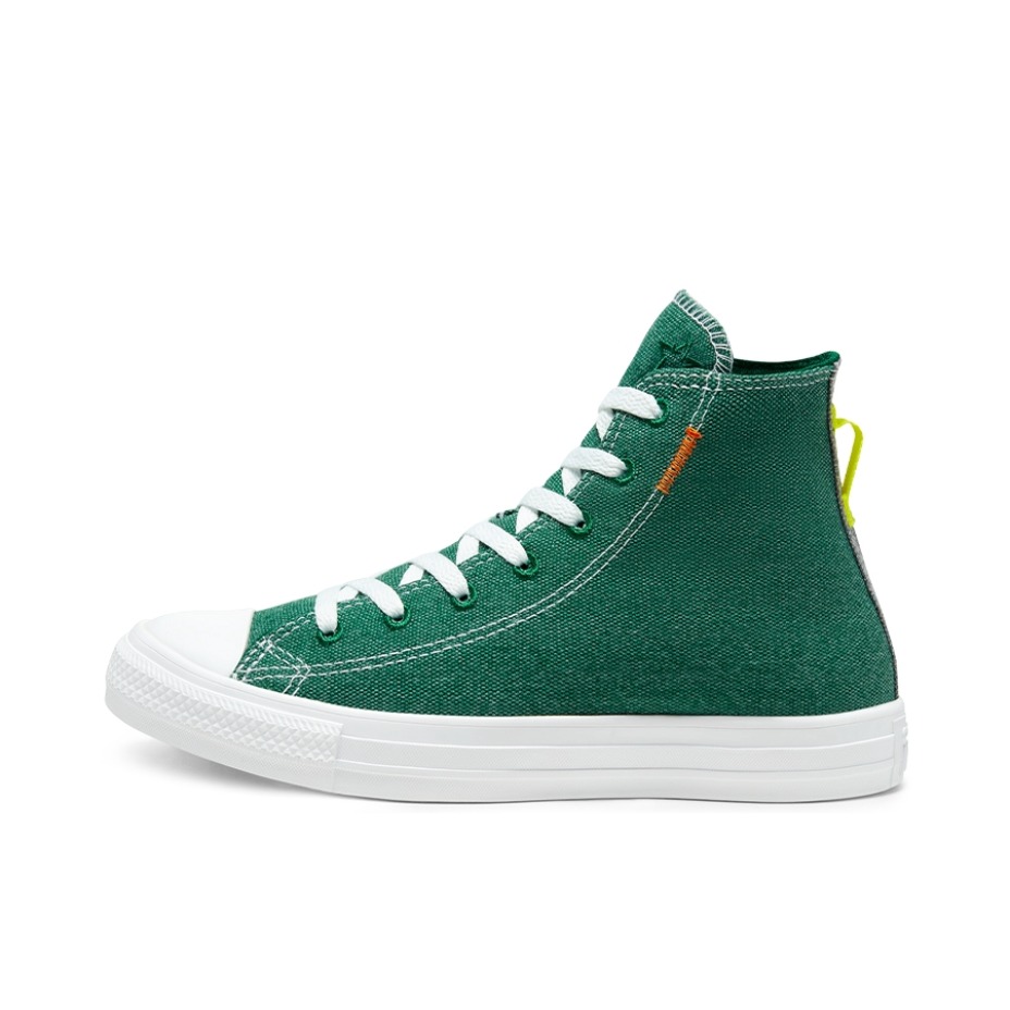 推荐商品：Converse/匡威 Chuck Taylor All Star 帆布鞋 常青款轻便防滑耐磨百搭复古圆头减震贴合高帮 绿白