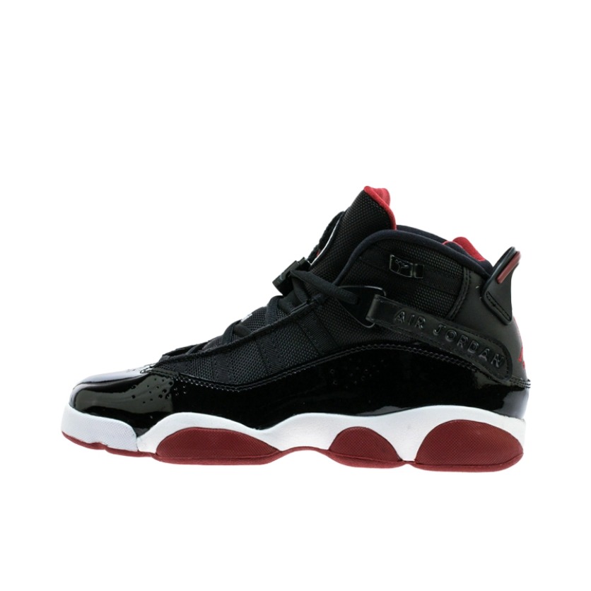 推荐商品：Air Jordan 6 Rings 六冠王 篮球鞋 zoom air缓震透气耐磨复古潮流百搭防滑包裹性 Bred 黑红