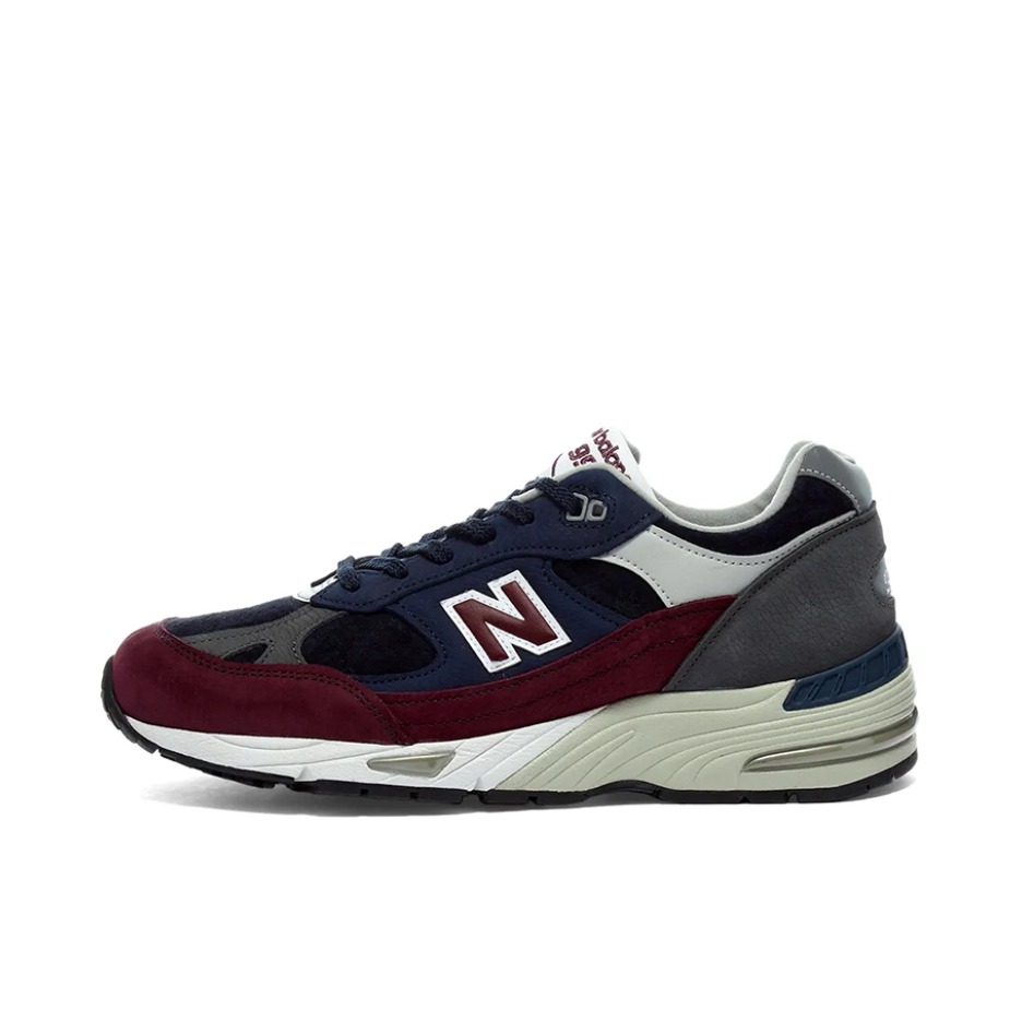 推荐商品：New Balance 991 跑鞋 舒适减震防滑耐磨织物网布透气经典复古休闲运动百搭通勤贴合 海军蓝/黑色/酒红
