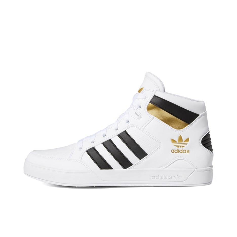 推荐商品：adidas originals Hardcourt 运动休闲鞋 防滑耐磨轻便透气舒适百搭复古 White/Black/Gold 白色/黑色/金色