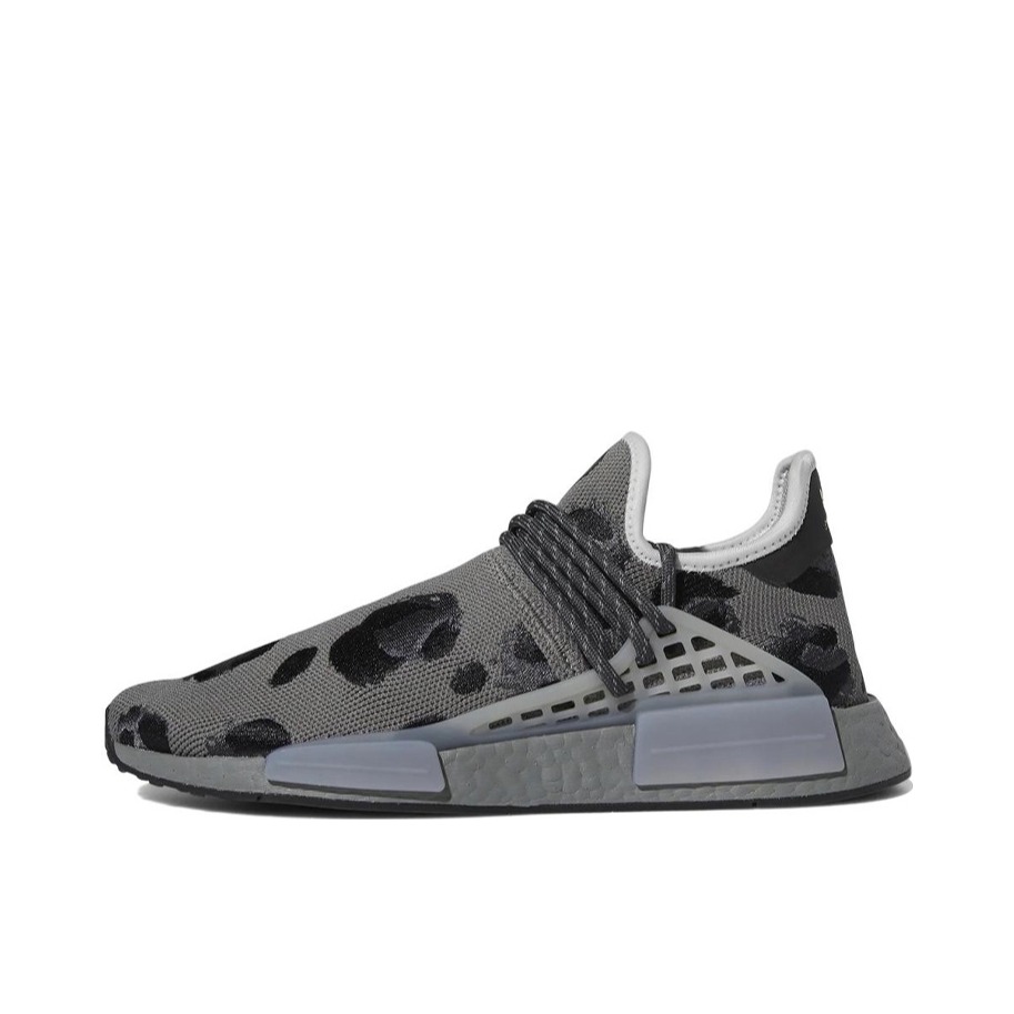 推荐商品：adidas Originals Hu Nmd 缓震回弹 防滑耐磨 舒适百搭 休闲 运动 织物 跑鞋 Pharrell Williams联名/黑色/灰色