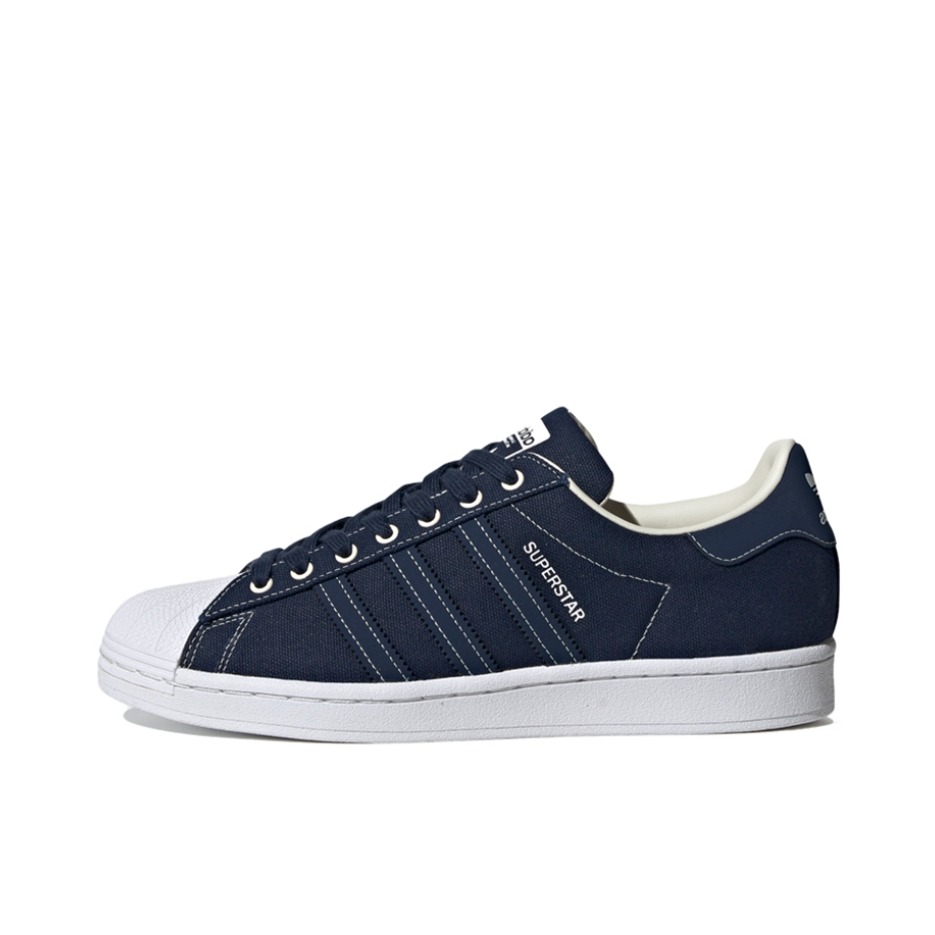 推荐商品：【宋雨琦同款】 adidas Originals Superstar 板鞋 轻便贝壳头薄底舒适百搭耐磨复古 学院藏青蓝/白色