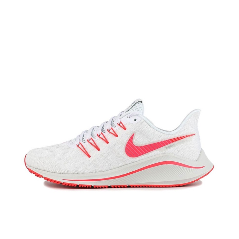 推荐商品：Nike Air Zoom Vomero 14 跑鞋 休闲耐磨减震回弹网面透气织物圆头 White/Silver/Orange 女款/白银橙