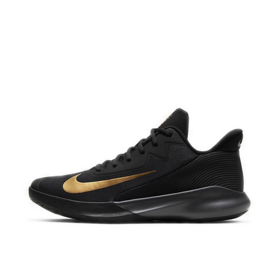 推荐商品：Nike Precision 4 精密4 缓震回弹 防滑耐磨 舒适透气 实战 圆头 时尚百搭 篮球鞋 Black/Gold 黑金