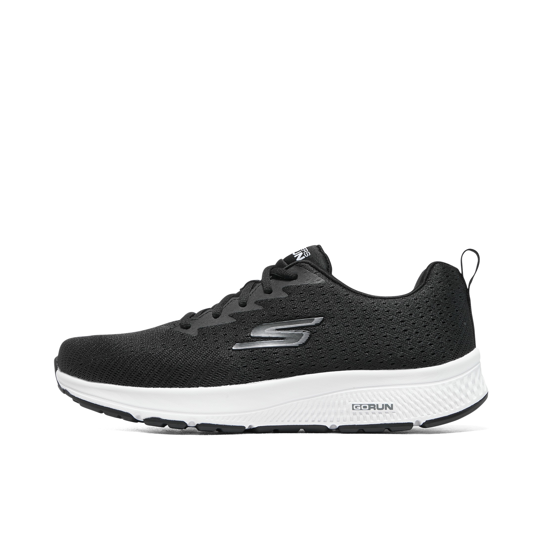 推荐商品：Skechers/斯凯奇 Go Run Consistent 软底 休闲轻质 增高鞋 跑鞋 网孔/黑色/白色