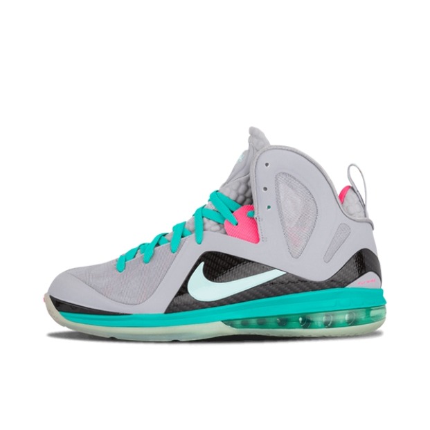 推荐商品：Nike Zoom LeBron 9 詹姆斯 实战 防滑耐磨 包裹性支撑 缓震 圆头 篮球鞋 South Beach 南海岸