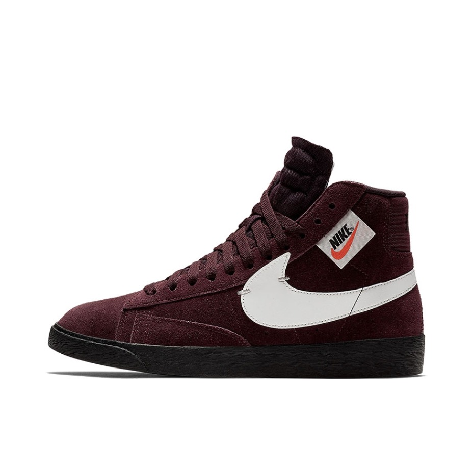 推荐商品：Nike Blazer 板鞋 经典复古防滑舒适百搭 Rebel Burgundy Crush 酒红解构