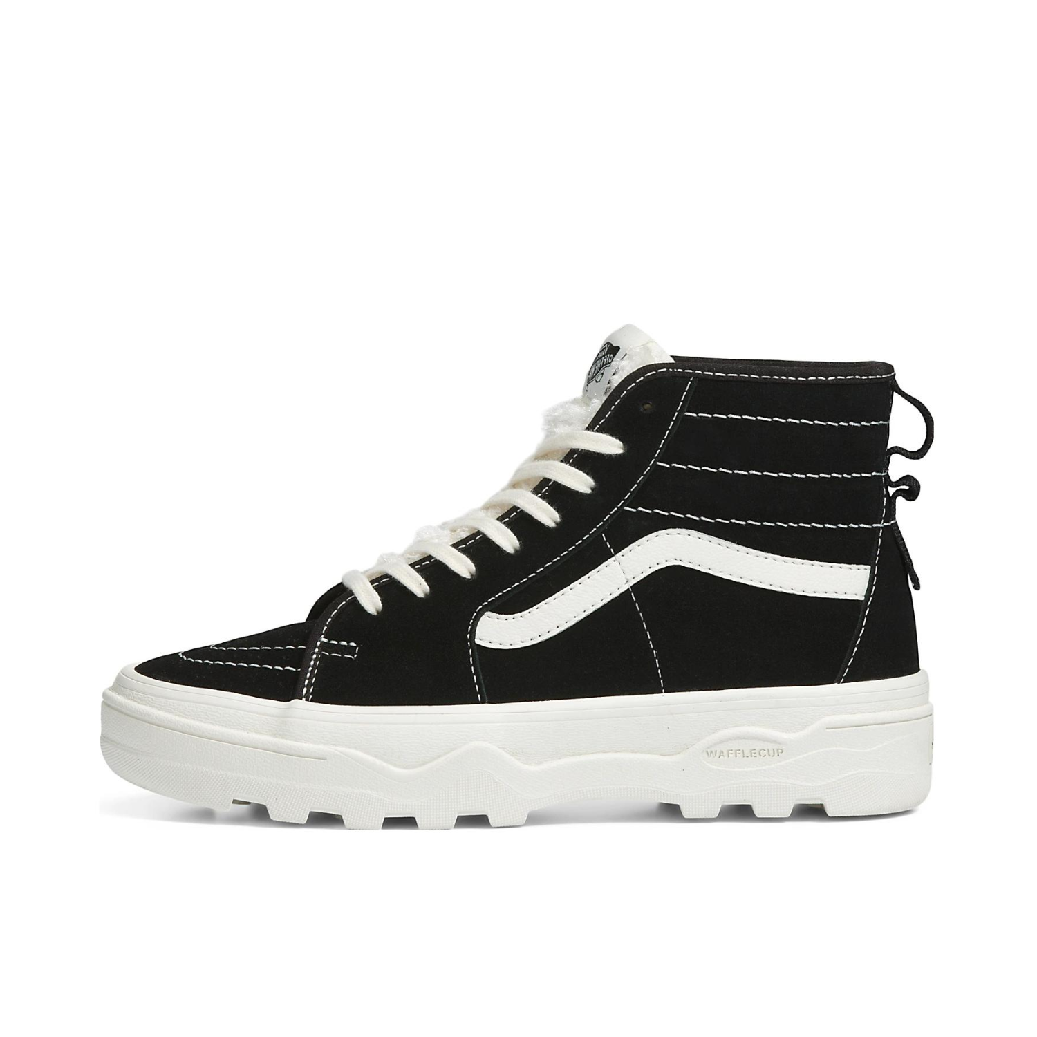 推荐商品：Vans/范斯 SK8-Hi 板鞋 潮流经典拼接复古街头厚底 黑色/白色/花纹底